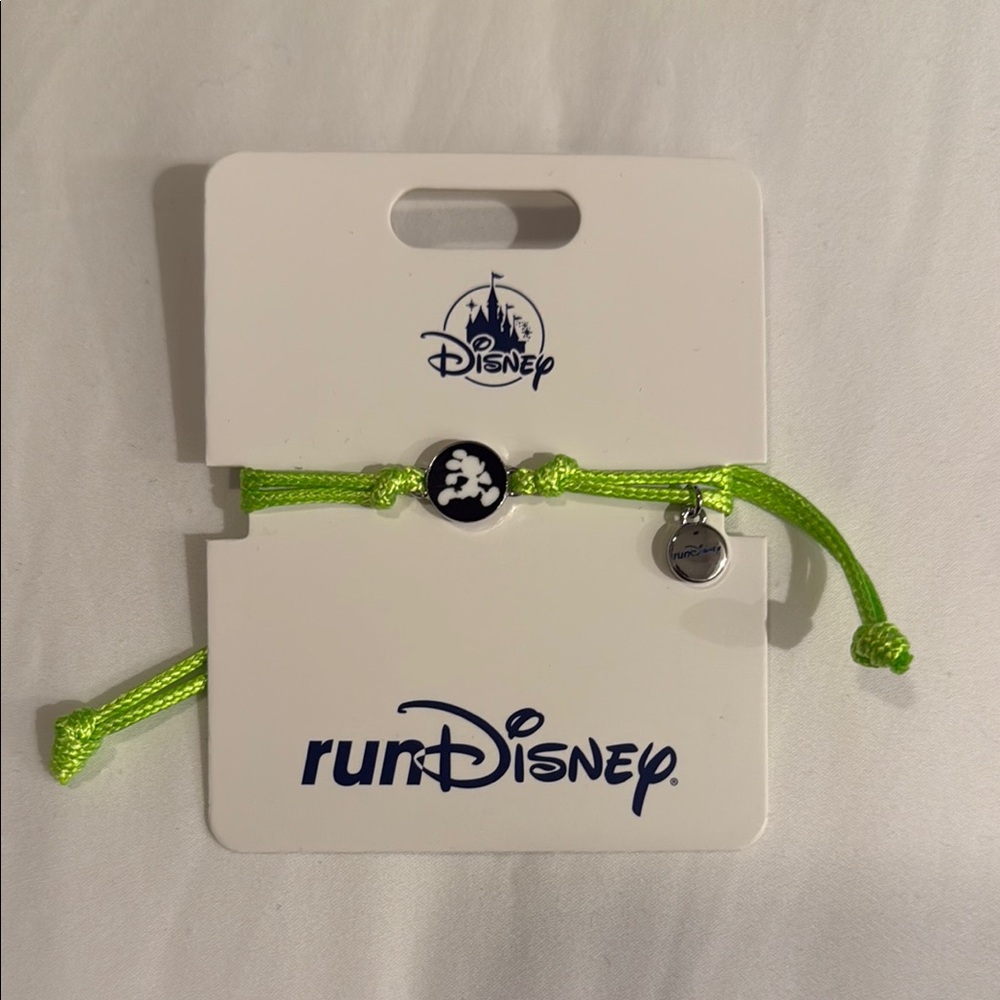 RunDisney Green Jewelry Bracelet with Charm